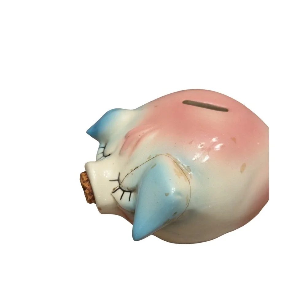 vintage 1957 Corky Pig Piggy Bank with Cork Snout Hull USA BEST OF THE BEST